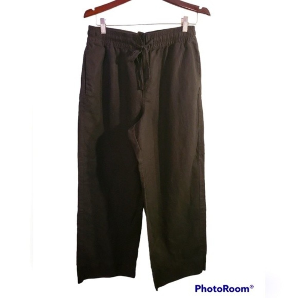 Gap black linen like pants. Size medium  cropped